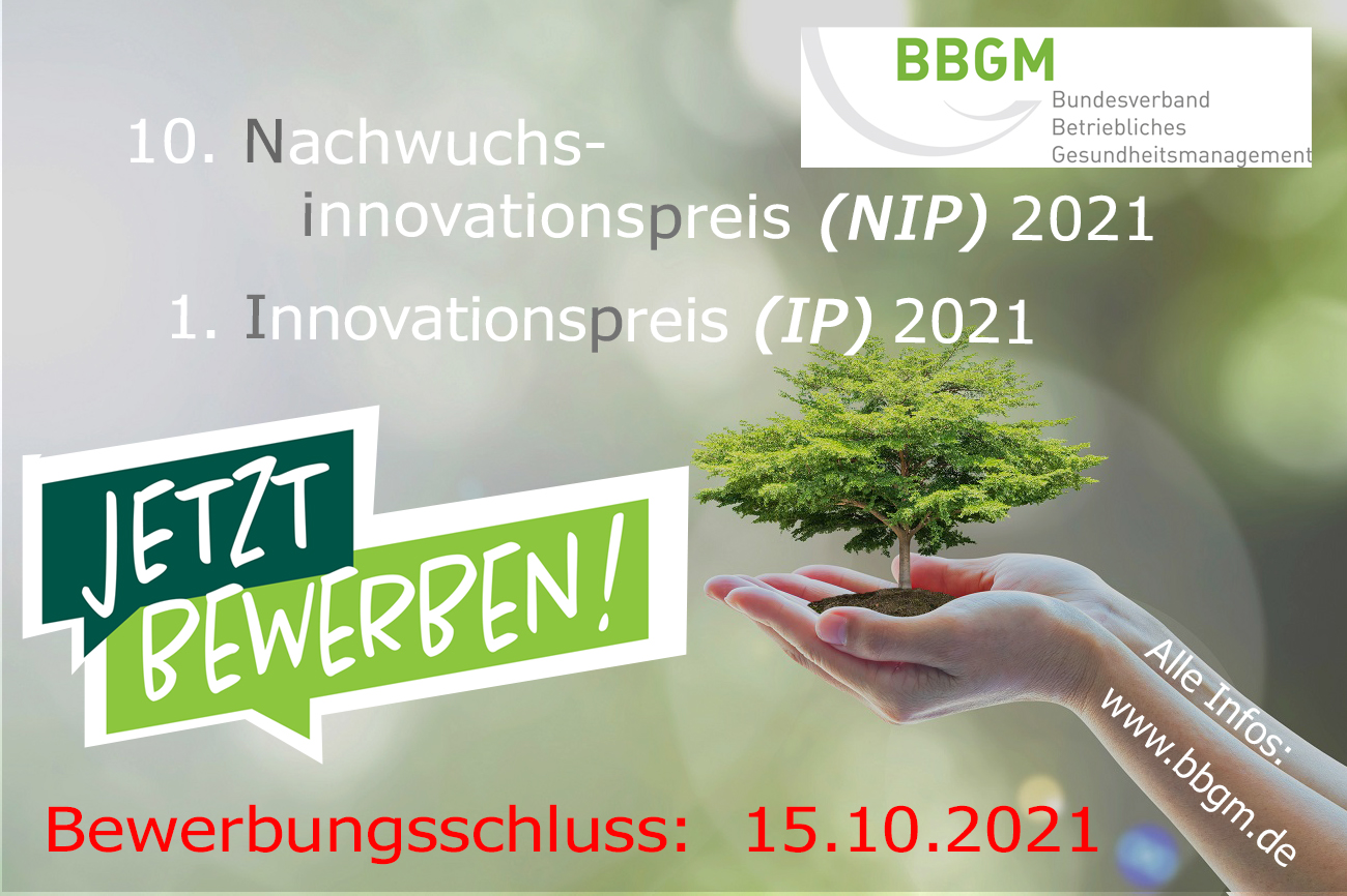 Nachwuchsinnovationspreis und Innovationspreis 2021 des BBGM e.V.