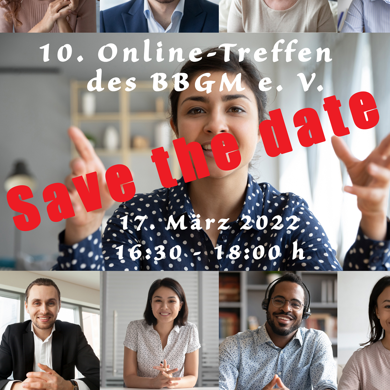 Save the date * 10. Online-Treffen des BBGM am 17.3.2022