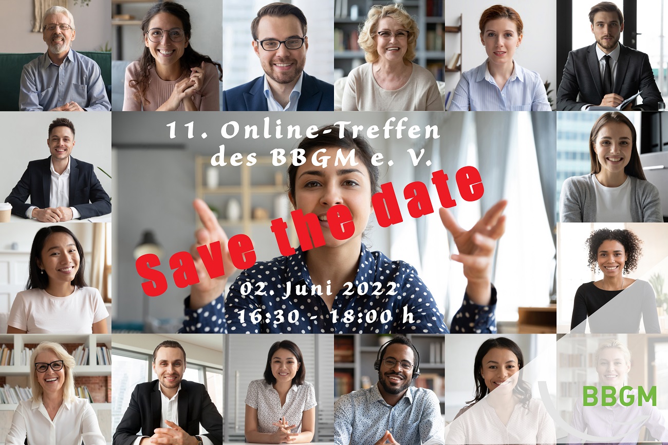 Save the Date zum 11. Online-Treffen am 2. Juni 2022